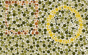 Test card 2 with a yellow circle and a faint brown square
