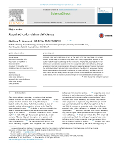 Acquired Color Vision Deficiency by M. P. Simunovic (PDF)