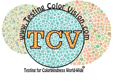 Testing Color Vision logo: testing for colorblindness world-wide